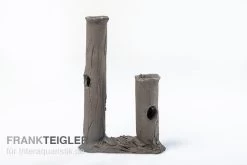 Aquariumkeramik Garnelenstamm Doppelt Schwarz