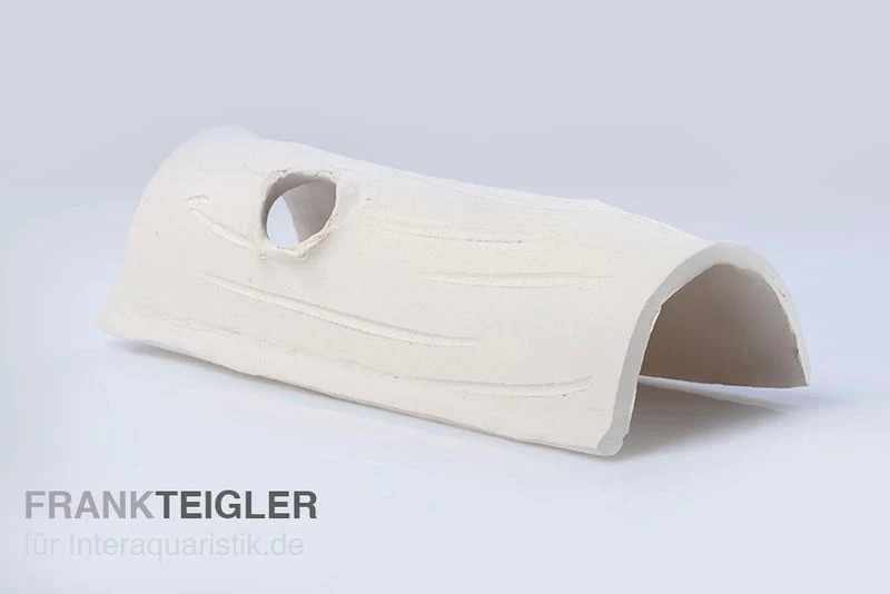 Aquariumkeramik Axolotl Tunnel mit Fenster 23-25 cm weiss Aquariumkeramik Axolotl Tunnel Mit Fenster 23-25 Cm Weiss -Interaquaristik Verkäufe T2 weiss