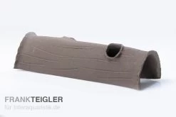 Aquariumkeramik Axolotl Tunnel Mit Fenster 30 Cm Schwarz