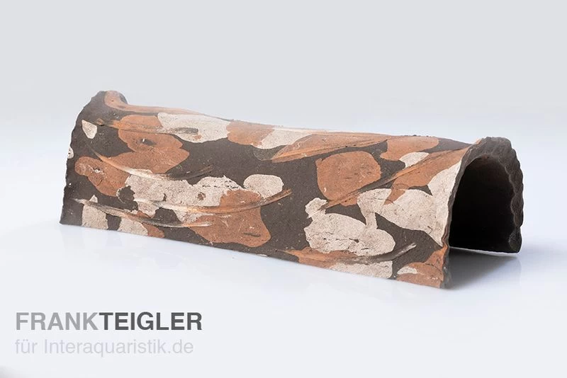 Aquariumkeramik Axolotl Tunnel 30 cm camouflage Aquariumkeramik Axolotl Tunnel 30 Cm Camouflage -Interaquaristik Verkäufe T3a camouflage